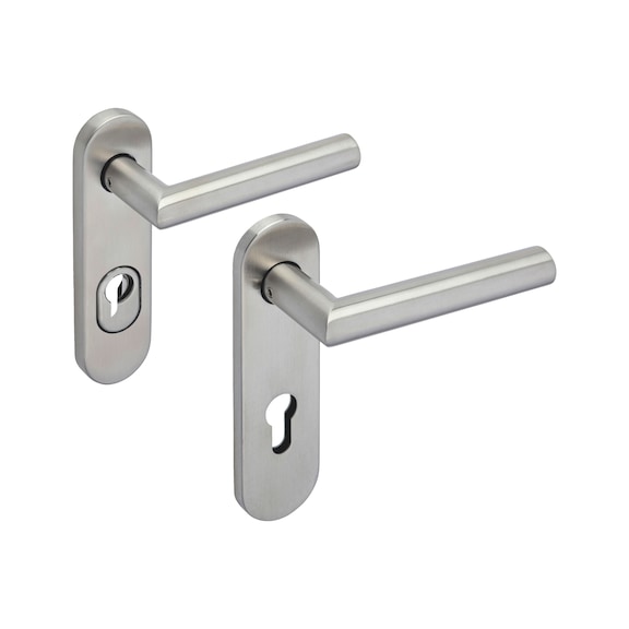 Stainless steel security door fitting S 25 - SDF-A2-S25/FS-ES1-HH-CC-72-14-MATT