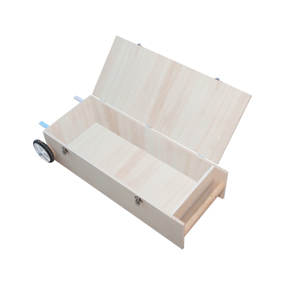 Carrello in legno per srotolatore