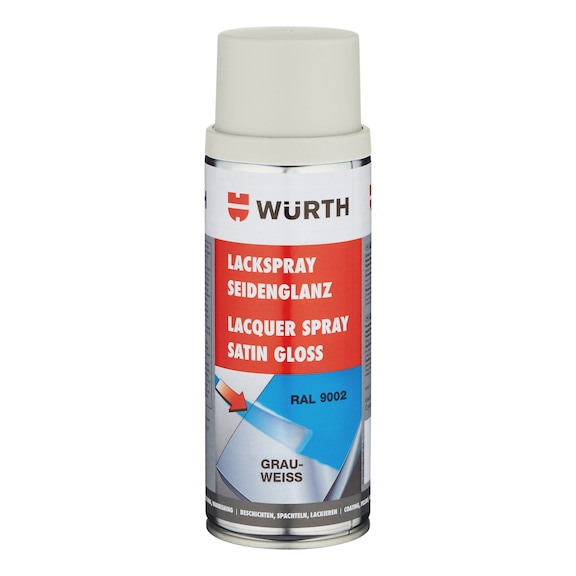 Peinture en spray, brillant satin&eacute; - PNTSPR-R9002-GREYWHITE-SATINGLOSS-400ML