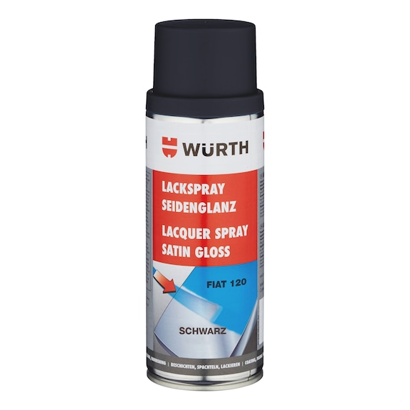 Peinture en spray, brillant satin&eacute; - PNTSPR-FIAT120-BLACK-PLA-SATINGLO-400ML