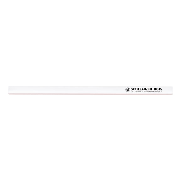Carpenter's pencil - CARPPEN-PRNT-SQARE-OVAL-WHITE-1COL-24CM