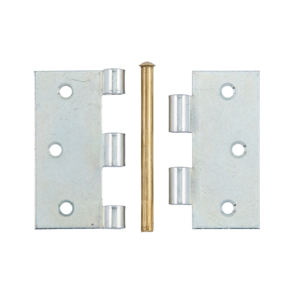 Charnière à nœud roulé avec axe mobile carré - HNGE-ROLLED-LOOSE-PIN-ST-(ZN)-75X75MM