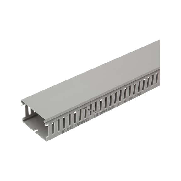 Wiring duct, VKW, standard with predetermined breaking points on the bars - WRD-VKW-(SI-R7030)-GREY-H40MMXW60MM