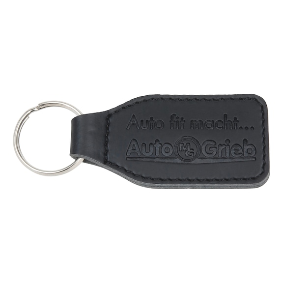 Schlüsselanhänger Basic - SHSLANHAENG-BEDR-GUMMI-BASIC-SCHW-2SEIT