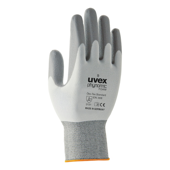 Schutzhandschuh gestrickt mit Beschichtung Uvex Phynomic foam 60050 - HNDSHH-UVEX-PHYNOMIC-FOAM-60050-GR9