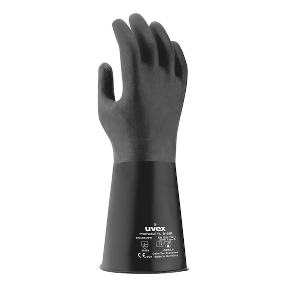 Chemical protective glove Uvex profabutyl B-05R - GLOVE-UVEX-PROFABUTYL-B-05R-60949-SZ10