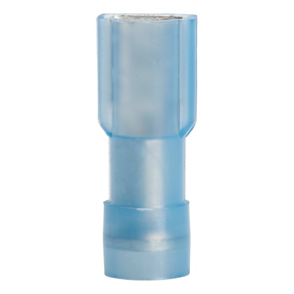 Crimp cable lug, push connector fully insulated polyamide - CRMPCBLLUG-PSHCON-FULLINSU-4,8X0,5-BLUE