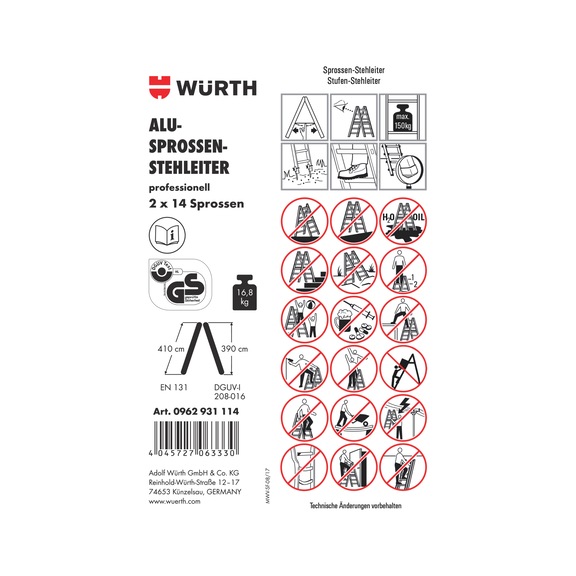 Article sticker - LBL-(F.STEPLDR-0962931114)-PVC