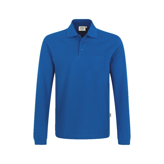 Work poloshirt HAKRO 809 Top long-sleeved pocket polo shirt - LONGSLEEVE-POCKET-POLO -HAKRO-809-10-XS