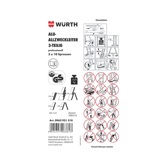 Article sticker - LBL-(F.MULTIPURPLDR-0962931310)-PVC