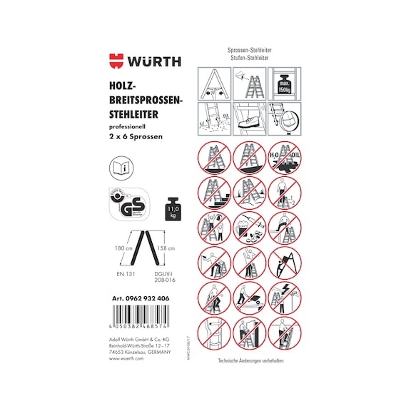 Article sticker - LBL-(F.STEPLDR-0962932406)-PVC