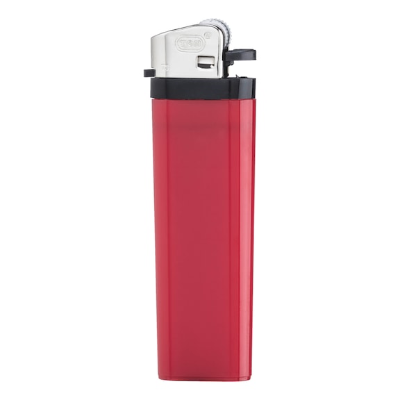 Feuerzeug mit Reibrad-Zündung - FEURZG-BEDR-REIBRAD-ROT-1FARB-2STG