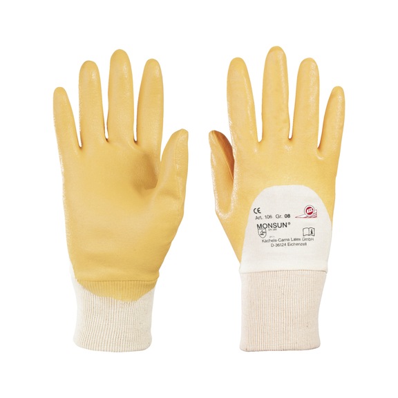 Protective gloves, knitted and coated KCL Monsun 106