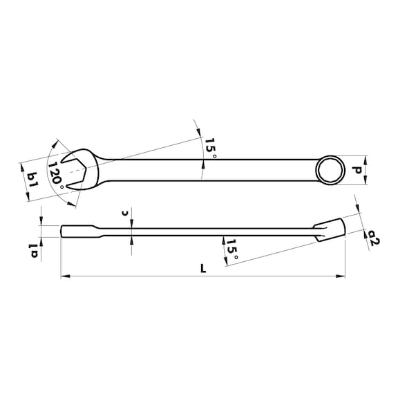 Clé mixte slim - ultrafine - Powerdriv Zebra - DIN 3113A | WURTH