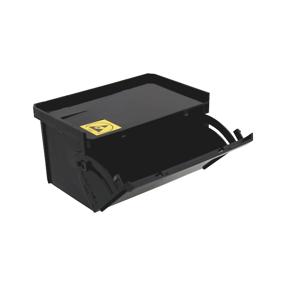 Lagerbox W-KLT 2.0 Kleinstbehälter XS ESD - W-KLT-2.0-XS-SIDE-73X111X59MM-SCHW-ESD
