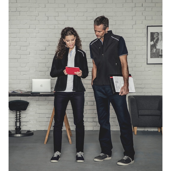 Gilet La City Noir Bi-matière - Taille 38, Neuf Avec étiquettes, Pour Femme