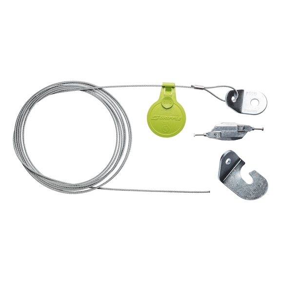 Kit fune sismica GS Retrofit con occhiolo con gancio aperto - KIT-FUNE-SISMICA-RETROFIT-3MM