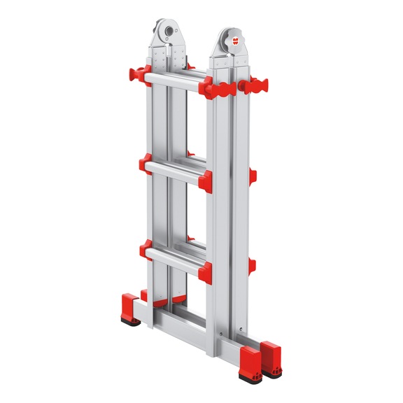 Echelle t&eacute;lescopique professionnelle en aluminium avec traverse - TELELDR-PROFI-ALU-TRAV-4X3RUNGS