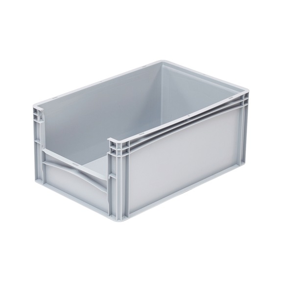 Storage box W-Line Basic with opening - W-LINE-BASIC-OPENING-600X400X270-GREY