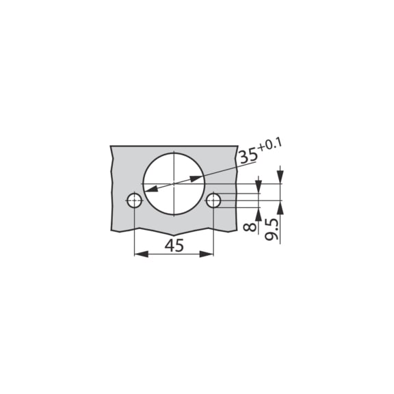 Topfscharnier TIOMOS Impresso 155 - SHAN-TS-IMPRESSO-155-HS-BB-K95