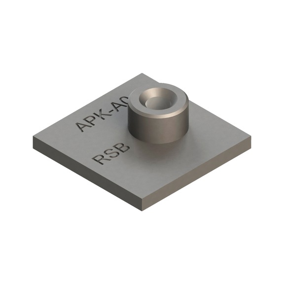 Schweißplatte DIN3015-1, kurze Ausführung (K), W.TEC-Serie - SHWSPL-DIN3015/1-K-W1-GR0