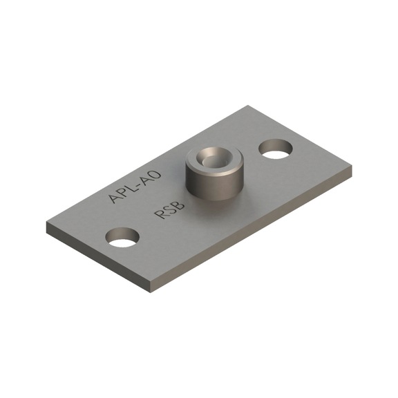 Welding plate DIN3015-1, long version (L), W.TEC series - WELDPLT-DIN3015/1-L-W1-SZ0