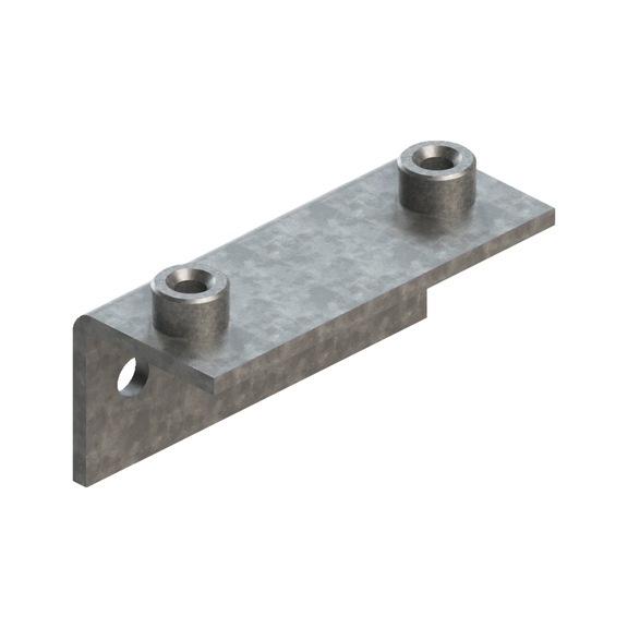 Welding plate DIN3015-1, angled version (W), W.TEC Series - WELDPLT-DIN3015/1-W-W1-(DSP)-SZ6