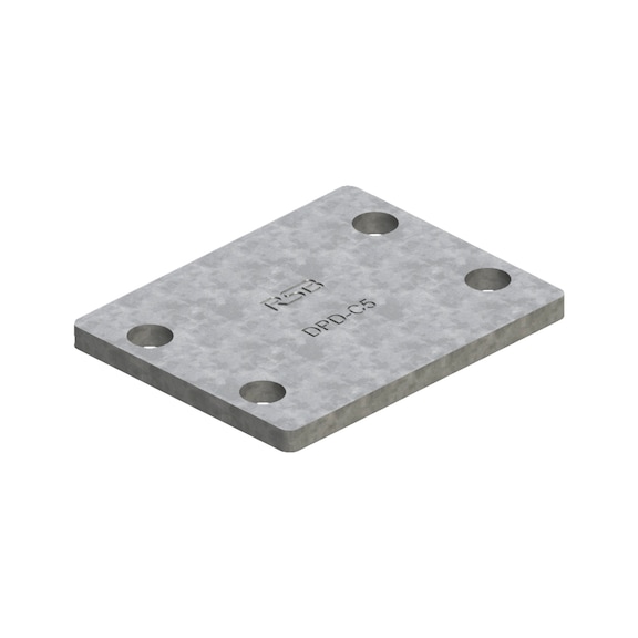 Cover plate DIN 3015-2, double version (DP-S), W.TEC series - COVPLT-DIN3015/2-S-W1-(DSP)-SZ9