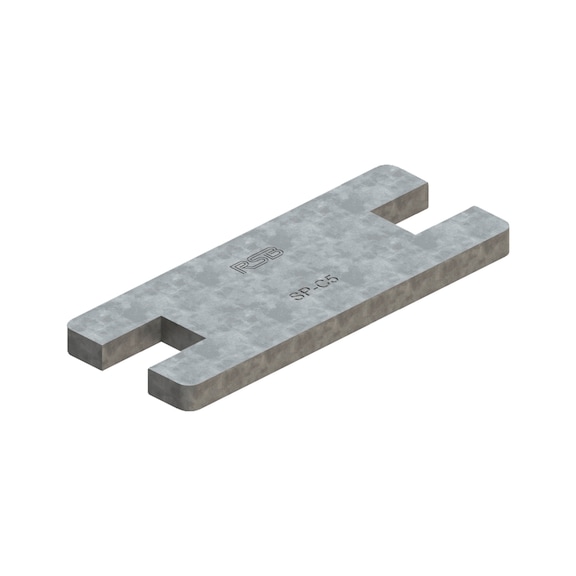 Securing plate DIN 3017-2, type VS, W.TEC series - SECPLT-DIN3015/2-VS-W1-(DSP)-SZ4