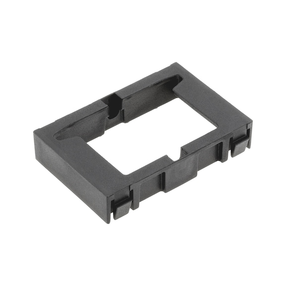 Cage pour galets, plastique - CAGE-ROLL-PA-BLCK-ESD-D28-50X33MM