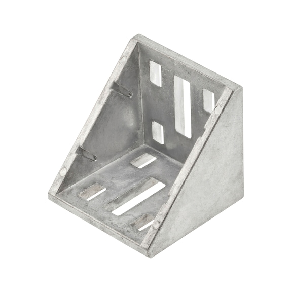 Aluminium bracket - ANGL-AL-BLK-SLOT10-57X57X58MM