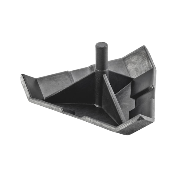 Plastic cover cap for corner bracket - CAP-I-PA-BLCK-CRNANGL-45°-40