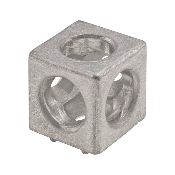 W&uuml;rfelverbinder - WUEVERB-ALUG-BLK-3D-NUT10-M12-45MM