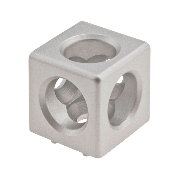 Cube connector - CUBECON-ALUDC-BLK-3D-SLOT8-M8-30MM