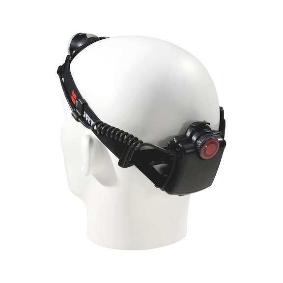 DARKBEAM Lampada frontale LED 2000 Lumen USB -C ricaricabile Torcia a luce calda per elmetto, con luce rossa e sensore di movimento, impermeabile