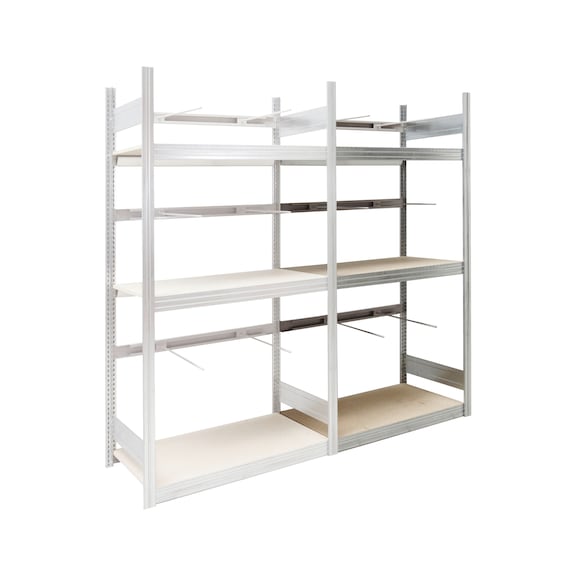 Sign shelf with compartment divider rods - SIGNSHLF-PLUGABLE-ADDL-2000X1005X600MM