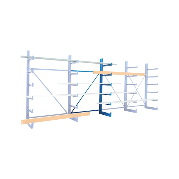 Kragarmregal verschweißt mit Abrollsicherung - KRAGARMRGL-ANBAU-2000X1250X500MM