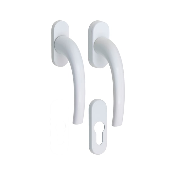 Balkont&uuml;rgarnitur AL 440 f&uuml;r Balkont&uuml;ren ohne Rollladen - BALKTRGRF-AL440-PZ-RAL9016-68-10