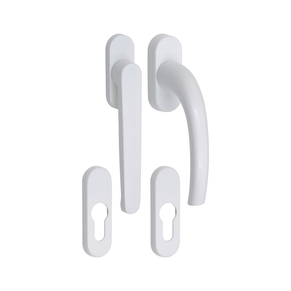 AL 440 flat balcony door fitting for balcony doors with roller shutter - BALCDH-LEV-AL440-FLAT-CK-RAL9016-68-10