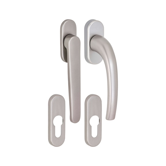 AL 440 flat balcony door fitting for balcony doors with roller shutter - BALCDH-LEV-AL440-FLAT-CK-F9-68-10