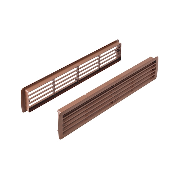 Ventilation grille for room doors type A - VENTGRIL-INDR-(TYPE A)-WALNUT