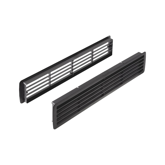 Ventilation grille for room doors type A - VENTGRIL-INDR-(TYPE A)-BLACK
