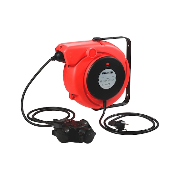 3 prizli elektrik kablosu sarma mak. 230 V - CBLREEL-AUTM-F3G1,5-3WAY-SAFEPLG-12M