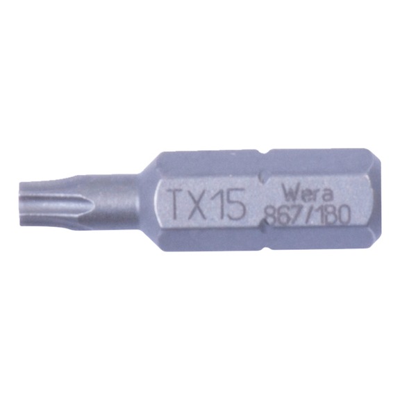 C 6.3 TX bit (1/4") med borehul - TX BITS 1/4 M/HUL      TX 15