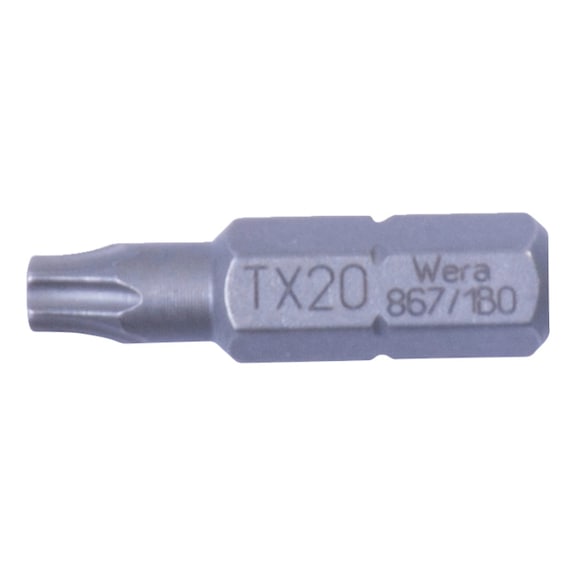 C 6.3 TX bit (1/4") med borehul - TX BITS 1/4 M/HUL      TX 20