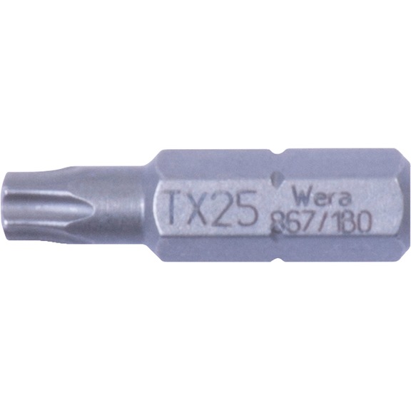 C 6.3 TX bit (1/4") med borehul - TX BITS 1/4 M/HUL      TX 25