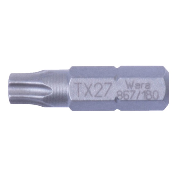 C 6.3 TX bit (1/4") med borehul - TX BITS 1/4 M/HUL      TX 27