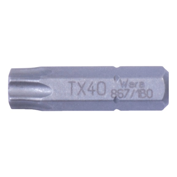 C 6.3 TX bit (1/4") med borehul - TX BITS 1/4 M/HUL      TX 40