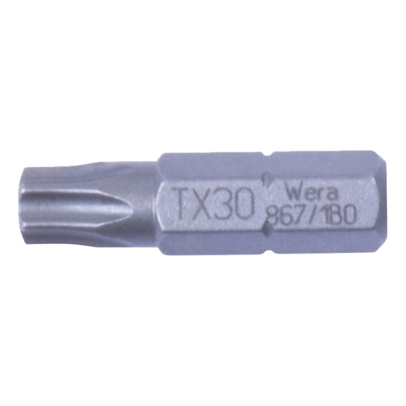 C 6.3 TX bit (1/4") med borehul - TX BITS 1/4 M/HUL      TX 30