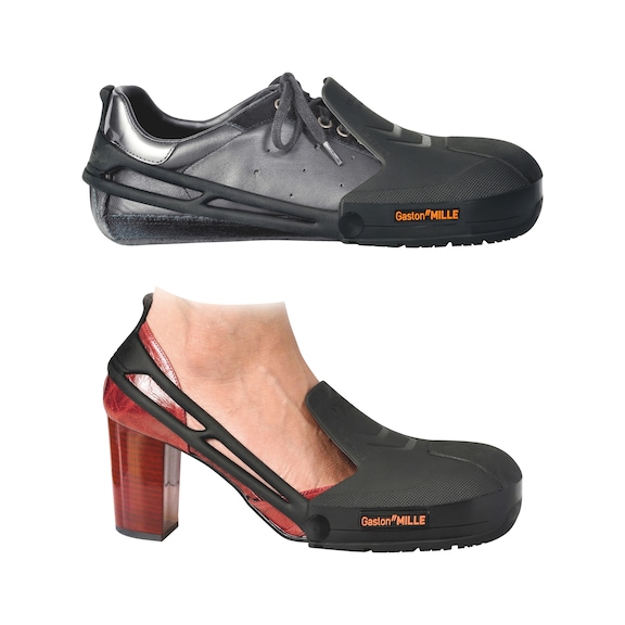 Overshoe with steel protective toe caps, 5-pack - OVERSHOE TOE CAP 5 PACK SET BLACK